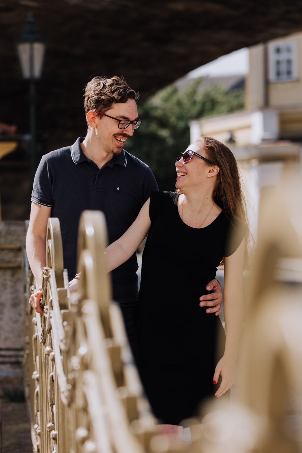 Couple under the Charles Bridge