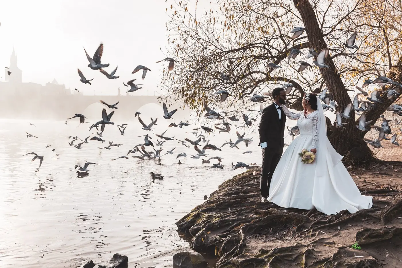 Prague Christmas December wedding photography — photo 5